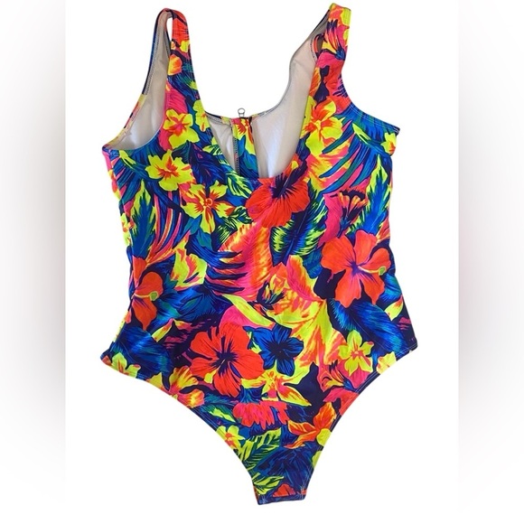 SHEIN Tropical Vibes One Piece Bathing Suit - Picture 2 of 7